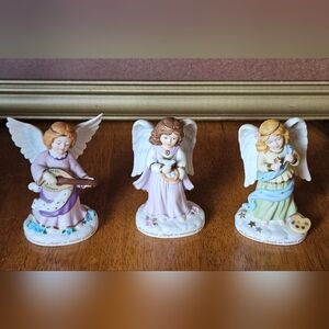 Set of Three Bronson Collectibles "Heavenly Guardians" Angel Figurines 1996